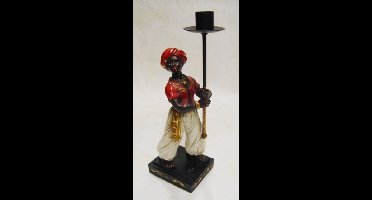 A RESIN VASSAL CANDLE HOLDER