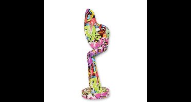 A RESIN FACE RESTING ON A HAND GRAFITY ART