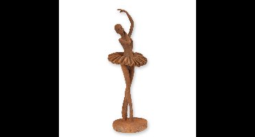 A RESIN BALLERINA IN RUSTY FINISH