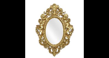 A RESIN FRAMED GOLD MIRROR