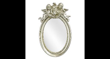 A RESIN FRAMED SILVER MIRROR