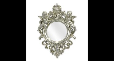 A RESIN FRAMED SILVER MIRROR