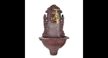 A CAST IRON WALL FOUNTAIN