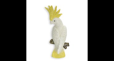 A CAST IRON WALL MOUNT CACKATOO