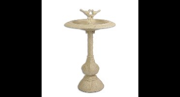 A CAST IRON BIRD BATH ANTIQUE WHITE