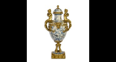 A BRONZE MOUNTED PORCELAIN JAR