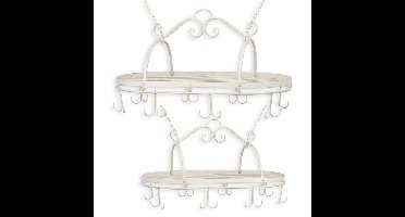 A PAIR OF POT AND PAN RACKS