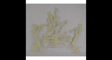 Muurdecoratie van muzikanten