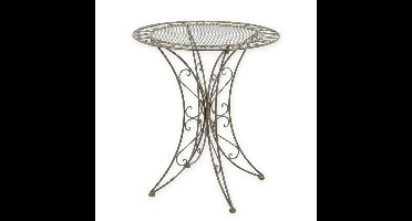 bruin ijzeren tuintafeltje