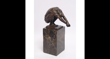 A BRONZE SCULPTURE CALLED THE DIVE