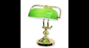 A BRASS BANKER'S LAMP