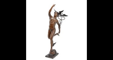 A BRONZE SCULPTURE OF MERCURY