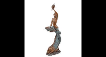 A BRONZE MERMAID FOUNTAIN