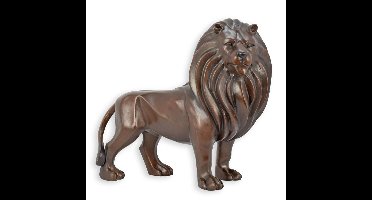 Modernistische bronzen sculptuur van een leeuw