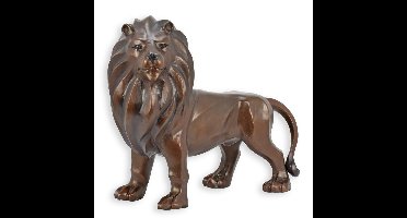 Modernistische bronzen beeld van een leeuw