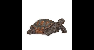 A BRONZE SCULPTURE OF A TURTLE
