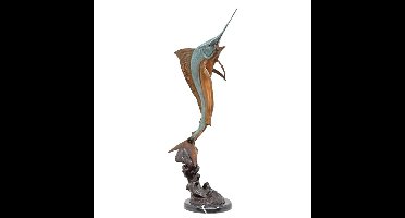 BRONZEN BEELD VAN EEN ZWAARDVIS