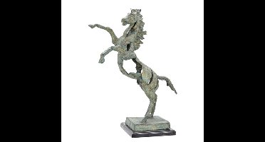 A PIERCED BRONZE SCULPTURE OF A HORSE