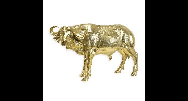 A BRONZE SCULPTURE OF GOLD BISON