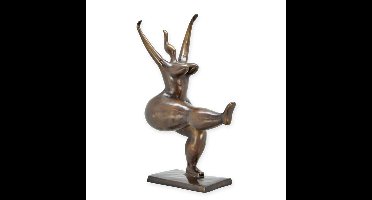 Modernistische bronzen sculptuur van een vrouwelijke danseres