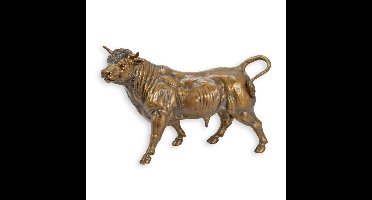 A BRONZE SCULPTURE OF A BULL