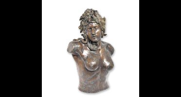 A BRONZE BUSTE OF MEDUSA