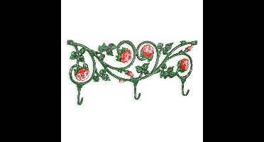 A PAIR OF CAST IRON COAT HOOKS