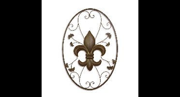 AN IRON FLEUR DE LIS WALL DECOR