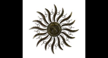 A METAL SUN WALL DECOR, SMALL