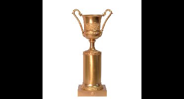 Bronzen urn op standaard