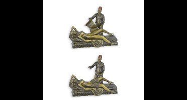 AN EROTIC BRONZE SCULPTURE OF A RECLINING FEMALE NUDE