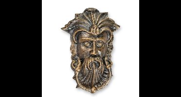 A CAST IRON VIKING FACE DOOR KNOCKER