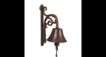A PAIR OF CAST IRON ORNAMENTAL BELLS