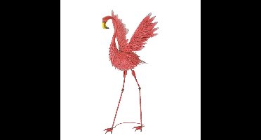 Metalen kleurrijke flamingo