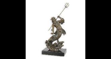 A BRONZE SCULPTURE OF POSEIDON