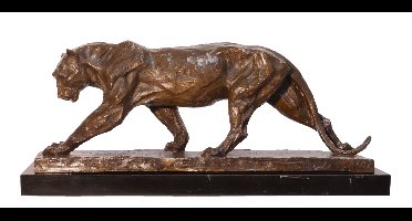 Bronzen sculptuur van een panter