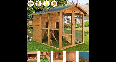 Kippenhok Klein Dierenverblijf 191x151x148cm