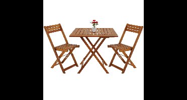 Balkonset - Tuinzitgroep 3-delig acacia opvouwbaar