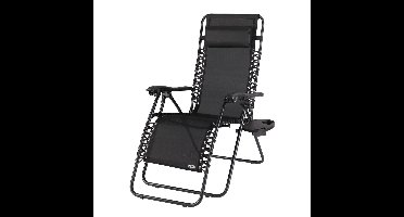 Tuinstoel - Ligstoel Zwart Opvouwbaar