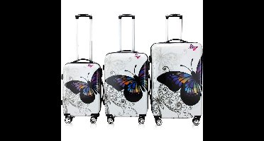 Butterfly 3-delige koffer set polycarbonaat