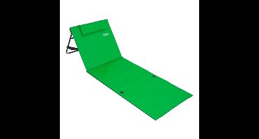 Strandmat met Rugleuning en Kussen 158cm x 56cm groen