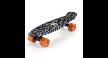 Skateboard Retro 57 cm Zwart-Oranje