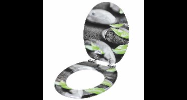 Toiletzitting Steen en gebladerte met soft close mechanisme