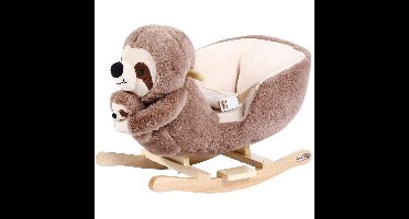 Schommeldier Luiaard Bruin met Veiligheidsriem en muziek