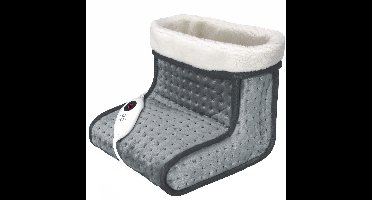 Elektrische voetenwarmer grijs met 6 warmtestanden 100W