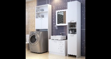 Badkamermeubelset Wit - 3 delige kastenset