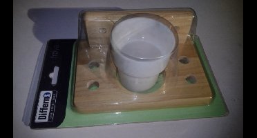 Houten beker / tandenborstelhouder