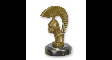 A BRONZE ART DECO SPARTAN CAR MASCOT