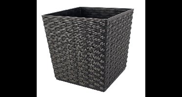 Bloempot BALI vierkant 16,5 cm Donkerbruin