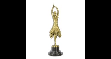 GEPOLIJST BRONZEN BEELD GENAAMD -MISS KITA-